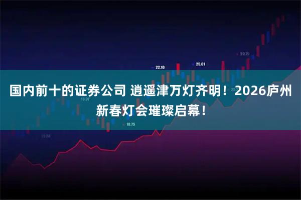 国内前十的证券公司 逍遥津万灯齐明！2026庐州新春灯会璀璨启幕！